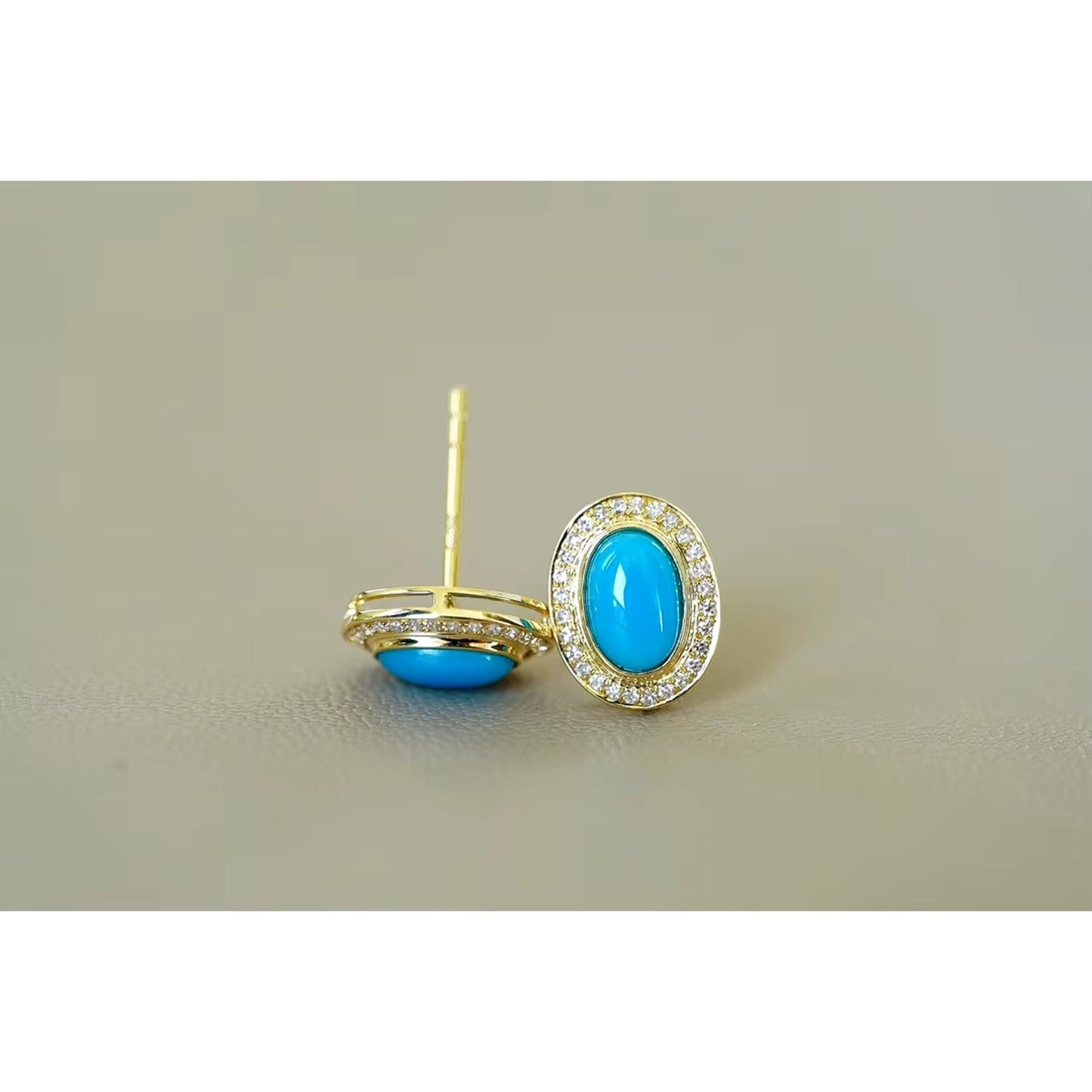 18k Yellow Gold Turquoise Stud Earrings, Natural Turquoise Diamond Earrings, High Quality Turquoise Earrings, Turquoise & Diamond Earrings 18k Gold, 18k Yellow Gold Turquoise Jewelry, Turquoise Earrings 18k Gold, Turquoise Stud Earrings Yellow Gold, 18k Gold Turquoise Earrings, Yellow Gold Turquoise Earrings, White Gold Turquoise Earrings, Natural Turquoise, Real Turquoise Jewelry for Women, Genuine Turquoise