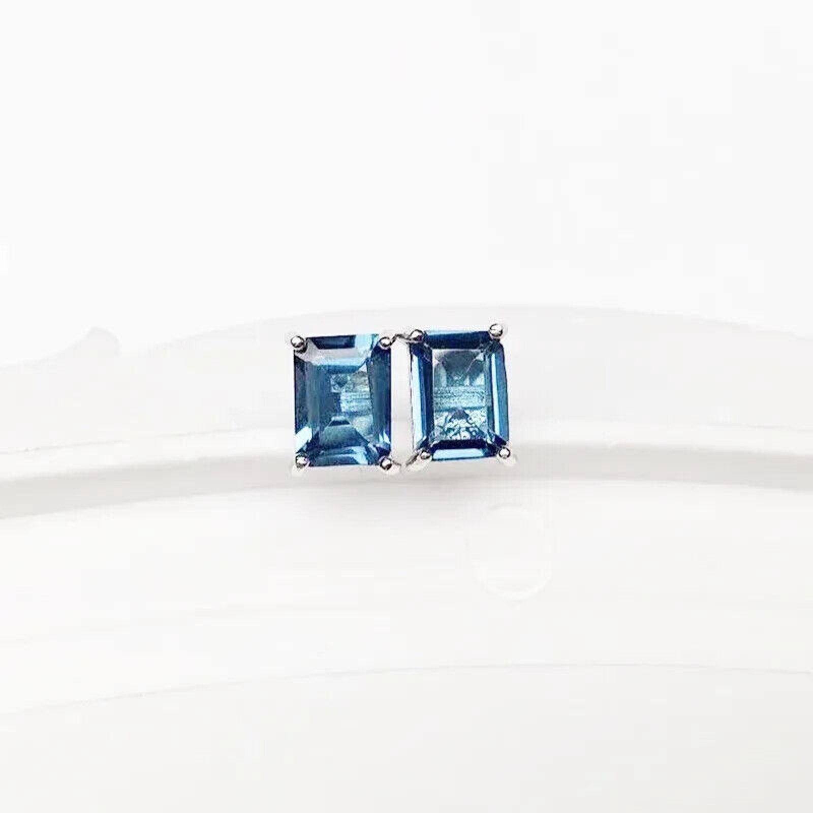 Emerald Cut London Blue Topaz Stud Earrings, Women's London Blue Topaz Earrings, London Blue Topaz Stud Earrings, Women's London Blue Topaz Earrings, London Blue Topaz Jewelry, Natural London Blue Topaz Gemstone Jewelry Set, Women's London Blue Topaz Earrings, London Blue Topaz Ring, London Blue Topaz Stud Earrings, London Blue Topaz Earrings, Women's London Blue Topaz Jewelry, Sterling Silver London Blue Topaz Jewelry, December Birthstone London Blue Topaz, London Blue Topaz Spiritual Meaning