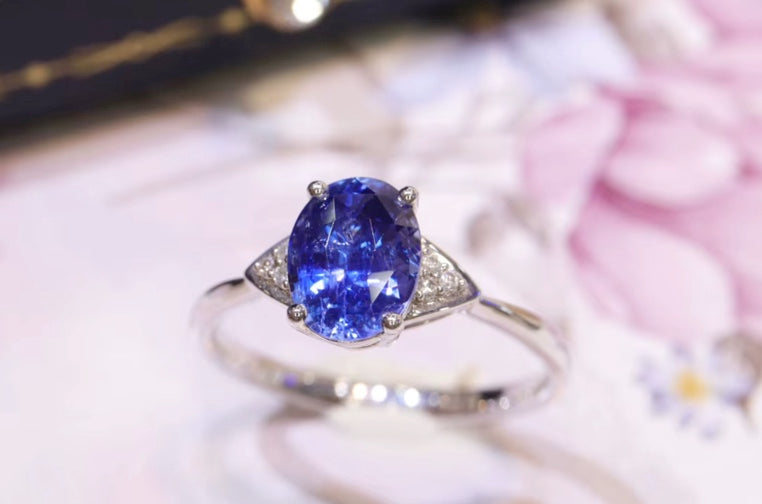 1.85Ct Vivid Blue Cornflower Sapphire & Diamond Ring 18k White Gold, Blue Sapphire Diamond Engagement Ring, Sapphire Engagement Ring, Sapphire Wedding Ring, Bright Blue Sapphire Ring, Sapphire & Diamond Ring, Sapphire and Diamond Ring, Sapphire Ring, 18k White Gold Sapphire Diamond Ring, Natural Sapphire and Diamond Ring, Sapphire Ring with Diamonds, Bright Blue Sapphire Engagement Ring 18k Gold, 18k Gold Sapphire Ring, 18k Gold Sapphire & Diamond Ring, Natural Sapphire & Diamond Ring, Sapphire Band Ring