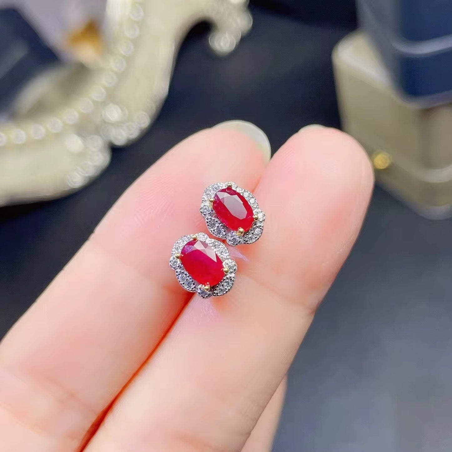 Ruby Earrings, Women's Ruby Earrings, Natural Ruby Earrings, Ruby Jewelry, Sterling Silver Ruby Earrings, Genuine Ruby Earrings, Ruby Stud Earrings, Natural Ruby, Burma Ruby