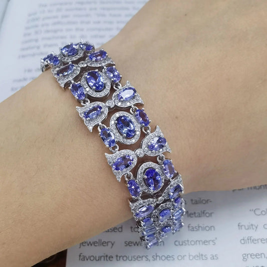 Purple Tanzanite Bracelet, Tanzanite Bracelet, Women's Tanzanite Bracelet, Tanzanite Gemstone Bracelet, Natural Tanzanite Jewelry, Natural Tanzanite Bracelet, Tanzanite Tennis Bracelet, Genuine Tanzanite Jewelry, VVS1 Tanzanite, Purple Tanzanite, Sterling Silver Tanzanite Bracelet, Women’s Tanzanite Bracelet, Tanzanite Jewelry For Women, Natural Tanzanite Jewelry, December Birthstone Tanzanite, Tanzanite December Birthstone Bracelet, Multilayer Tanzanite Bracelet, Wide Tanzanite Bracelet