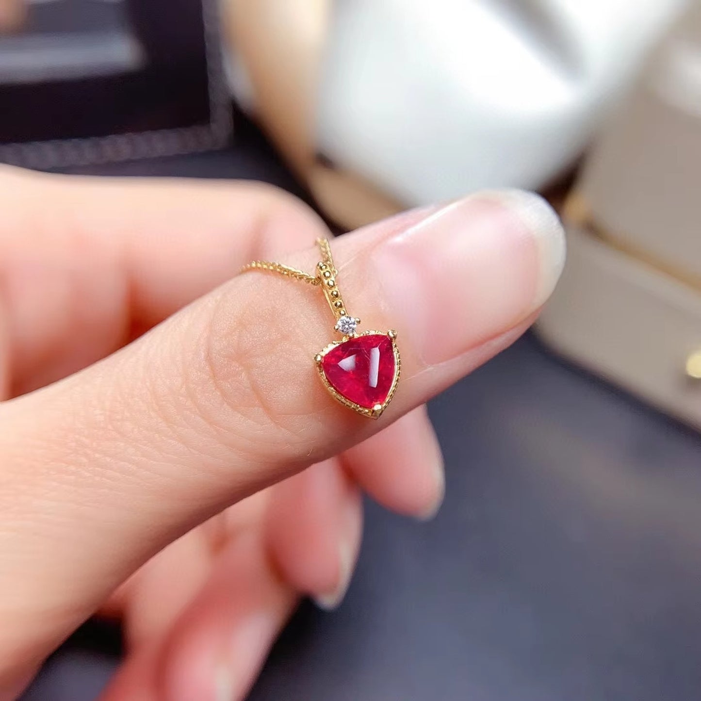 Ruby Necklace, Ruby Pendant Necklace, Natural Ruby Necklace, Genuine Ruby, Burma Ruby, Natural Ruby, Pigeon Blood Ruby, Authentic Ruby, Authentic Ruby Necklace, Natural Ruby Necklace, Women's Ruby Necklace, Sterling Silver Ruby Necklace, July Birthstone Ruby, July Birthstone Ruby Necklace, Anniversary Gift Ruby, Gift For Wife Ruby, Natural Ruby Pendant Necklace, Trillion Cut Ruby Necklace, Gold Ruby Necklace