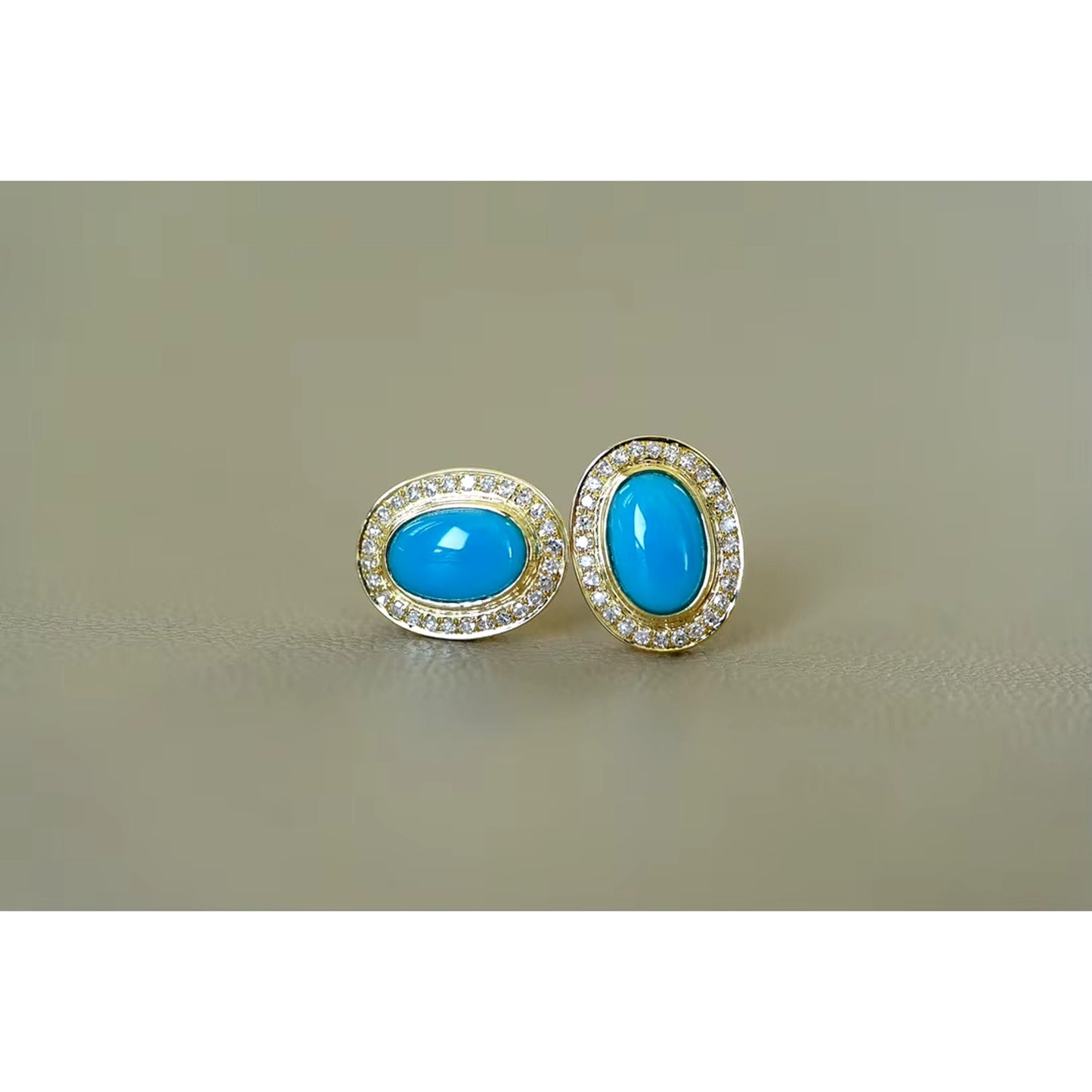 18k Yellow Gold Turquoise Stud Earrings, Natural Turquoise Diamond Earrings, High Quality Turquoise Earrings, Turquoise & Diamond Earrings 18k Gold, 18k Yellow Gold Turquoise Jewelry, Turquoise Earrings 18k Gold, Turquoise Stud Earrings Yellow Gold, 18k Gold Turquoise Earrings, Yellow Gold Turquoise Earrings, White Gold Turquoise Earrings, Natural Turquoise, Real Turquoise Jewelry for Women, Genuine Turquoise