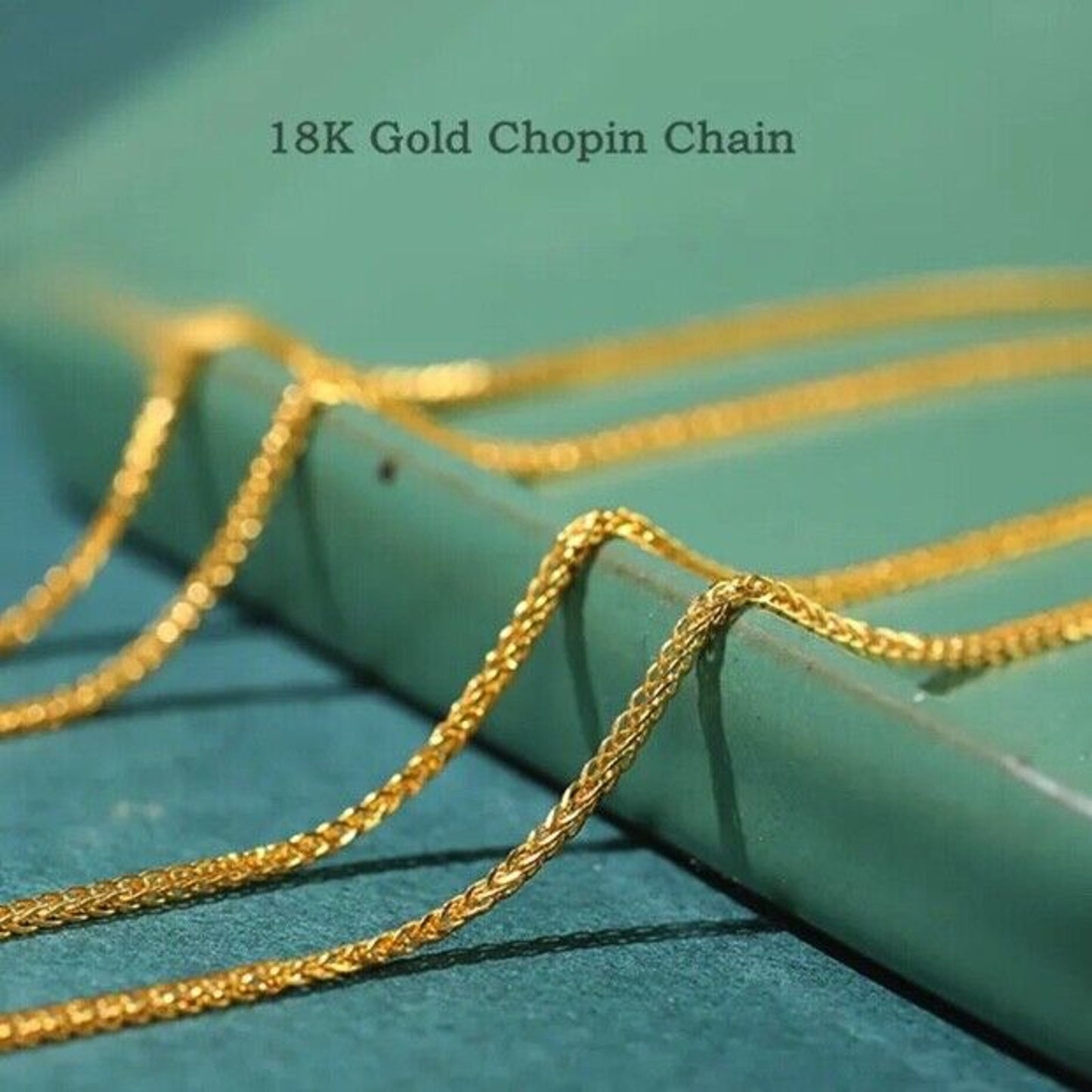 18k Gold Chopin Chain 0.6g 0.8g 1g 1.5g, Au750 Dainty Chain, 18k Chopin Chain