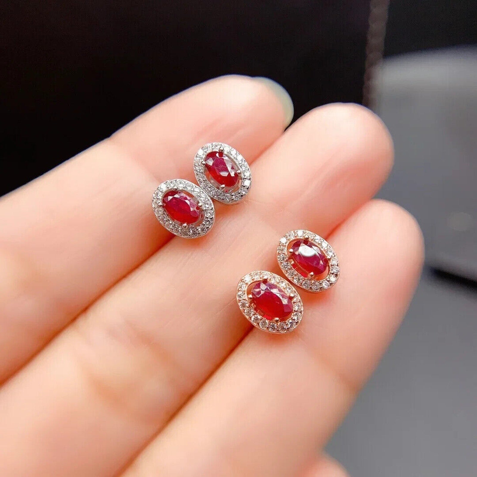 Ruby Earrings, Women's Ruby Earrings, Natural Ruby Earrings, Ruby Jewelry, Sterling Silver Ruby Earrings, Genuine Ruby Earrings, Ruby Stud Earrings, Natural Ruby, Burma Ruby