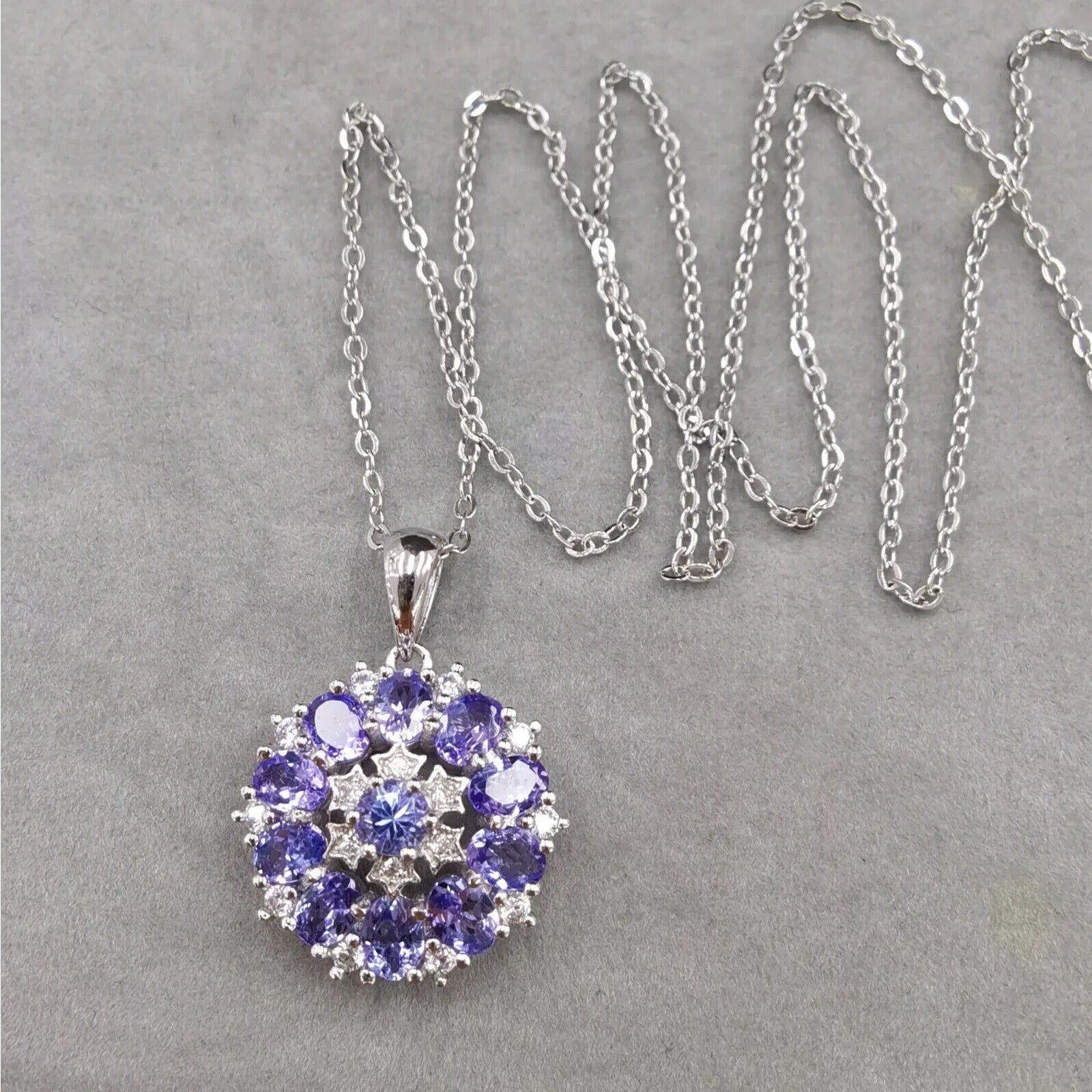 Tanzanite Necklace, Natural Tanzanite, Purple Tanzanite, Authentic Purple Tanzanite, Genuine Purple Tanzanite, Natural Tanzanite Jewelry, Tanzanite Statement Necklace, Tanzanite Pendant Necklace, Tanzanite Charm Necklace, Sterling Silver Tanzanite Necklace, Tanzanite Jewelry For Women