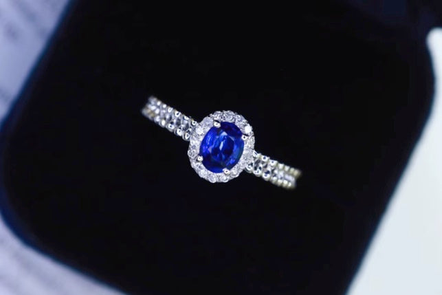 0.51Ct Royal Blue Sapphire & Diamond Ring 18K White Gold, Blue Sapphire Diamond Engagement Ring, Sapphire Engagement Ring, Sapphire Wedding Ring, Bright Blue Sapphire Ring, Sapphire & Diamond Ring, Sapphire and Diamond Ring, Sapphire Ring, 18k White Gold Sapphire Diamond Ring, Natural Sapphire and Diamond Ring, Sapphire Ring with Diamonds, Bright Blue Sapphire Engagement Ring 18k Gold, 18k Gold Sapphire Ring, 18k Gold Sapphire & Diamond Ring, Natural Sapphire & Diamond Ring, Sapphire Band Ring