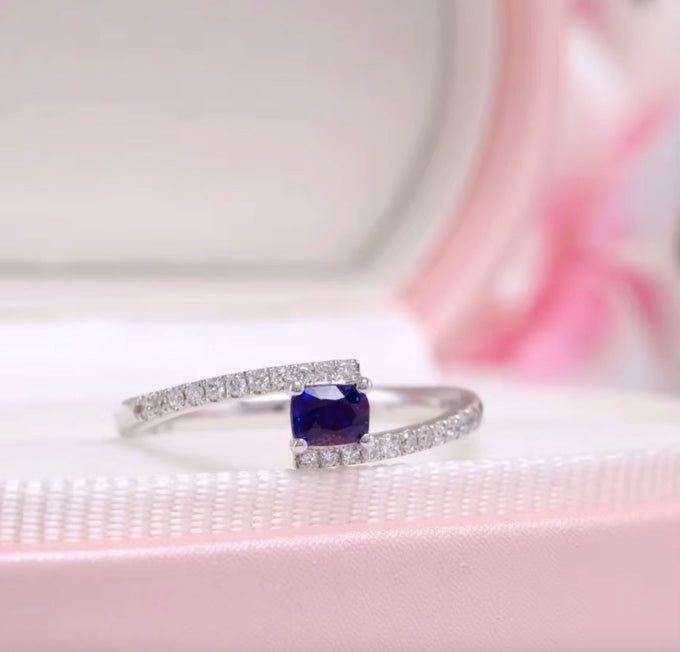 0.38Ct Blue Sapphire & Diamond Ring 18K White Gold, Blue Sapphire & Diamond Ring 18K White Gold, Natural Sapphire & Diamond Ring 18K White Gold, Blue Sapphire Diamond Engagement Ring, Sapphire Engagement Ring, Sapphire Wedding Ring, Bright Blue Sapphire Ring, Sapphire & Diamond Ring, Sapphire and Diamond Ring, Sapphire Ring, 18k White Gold Sapphire Diamond Ring, Natural Sapphire and Diamond Ring, Sapphire Ring with Diamonds, Bright Blue Sapphire Engagement Ring 18k Gold, 18k Gold Sapphire Ring, 18k Gold