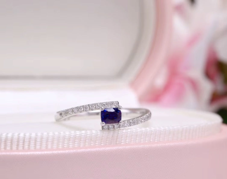 0.38Ct Blue Sapphire & Diamond Ring 18K White Gold, Blue Sapphire & Diamond Ring 18K White Gold, Natural Sapphire & Diamond Ring 18K White Gold, Blue Sapphire Diamond Engagement Ring, Sapphire Engagement Ring, Sapphire Wedding Ring, Bright Blue Sapphire Ring, Sapphire & Diamond Ring, Sapphire and Diamond Ring, Sapphire Ring, 18k White Gold Sapphire Diamond Ring, Natural Sapphire and Diamond Ring, Sapphire Ring with Diamonds, Bright Blue Sapphire Engagement Ring 18k Gold, 18k Gold Sapphire Ring, 18k Gold