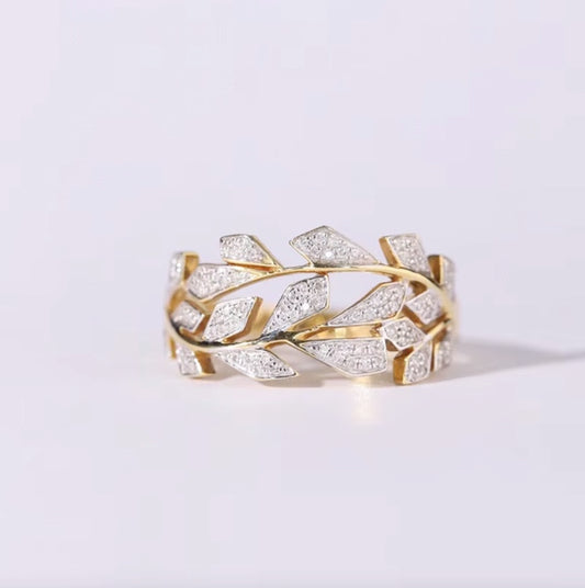 Natural Diamond Leaf Ring, 18k Yellow Gold, Natural Diamond, Diamond, Diamond Ring, Natural Diamond Ring, Diamond Statement Ring, 18k White Gold, 18k Yellow Gold, Natural Diamond Jewelry, Women’s Decorative Diamond Ring’s, Full Finger Diamond Ring, Diamond Statement Ring, Decorative Diamond Ring, 18k White Gold Diamond Ring, White Gold Diamond Ring, Yellow Gold Diamond Ring, 18k Yellow Gold Diamond Ring, Dainty Diamond Ring, Diamond Band Ring, Yellow Gold Diamond Band Ring, Leaf Ring