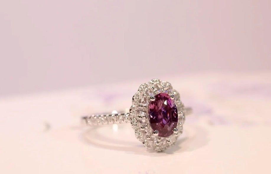 Natural Purple Sapphire Engagement Ring with Diamond 18k White Gold ,Sapphire Engagement Ring, Purple Sapphire Diamond Ring, Natural Sapphire & Diamond Ring, Pink Sapphire and Diamond Ring, 18k White Gold Sapphire Ring, Women’s Sapphire Diamond Ring’s, Natural Purple Sapphire Ring, Purple Sapphire Jewelry, Purple Sapphire Ring’s For Women, Solid Gold Sapphire Ring, 18k Gold Purple Sapphire Ring, Sapphire Wedding Ring 18k Gold, Purple Sapphire Wedding Ring 18k Gold