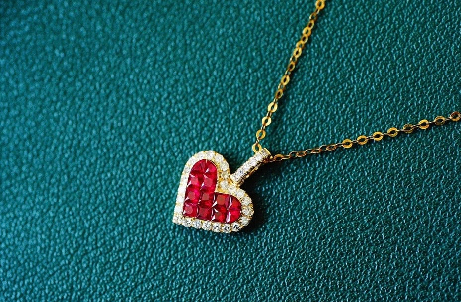 0.75Ct Natural Ruby & Diamond Heart Necklace 18K Yellow Gold Au750 ,Ruby and Diamond Pendant Necklace Solid 18K Yellow Gold, Ruby & Diamond Necklace, Ruby and Diamond Necklace, Ruby Pendant Necklace, Natural Ruby Necklace, Genuine Ruby, Burma Ruby, Natural Ruby, Pigeon Blood Ruby, Authentic Ruby Pendant Necklace, Authentic Ruby Necklace, Natural Ruby Necklace, Women's Ruby Necklace, 18k Yellow Ruby Necklace, July Birthstone Ruby, July Birthstone Ruby Necklace, Anniversary Gift Ruby, Gift For Wife Ruby