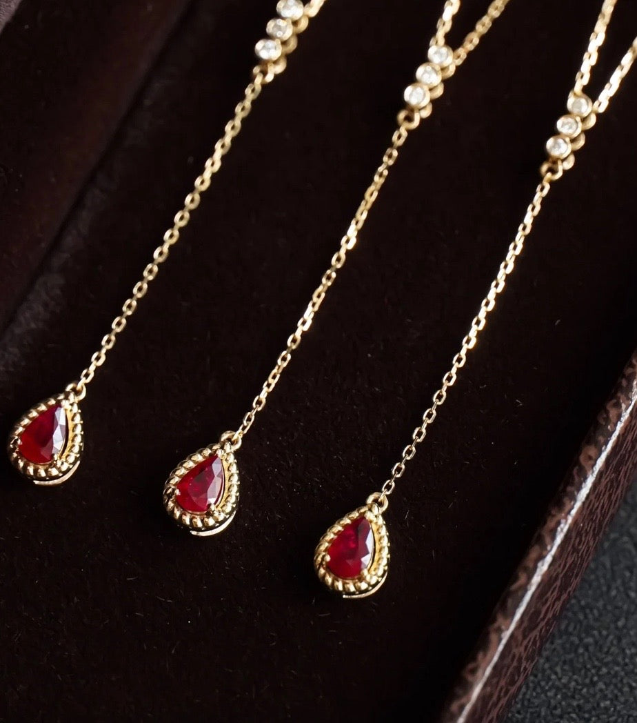 Dainty Ruby and Diamond Pendant Necklace Solid 18K Yellow Gold, Ruby and Diamond Pendant Necklace Solid 18K Yellow Gold, Ruby & Diamond Necklace, Ruby and Diamond Necklace, Ruby Pendant Necklace, Natural Ruby Necklace, Genuine Ruby, Burma Ruby, Natural Ruby, Pigeon Blood Ruby, Authentic Ruby Pendant Necklace, Authentic Ruby Necklace, Natural Ruby Necklace, Women's Ruby Necklace, 18k Yellow Ruby Necklace, July Birthstone Ruby, July Birthstone Ruby Necklace, Anniversary Gift Ruby, Gift For Wife Ruby