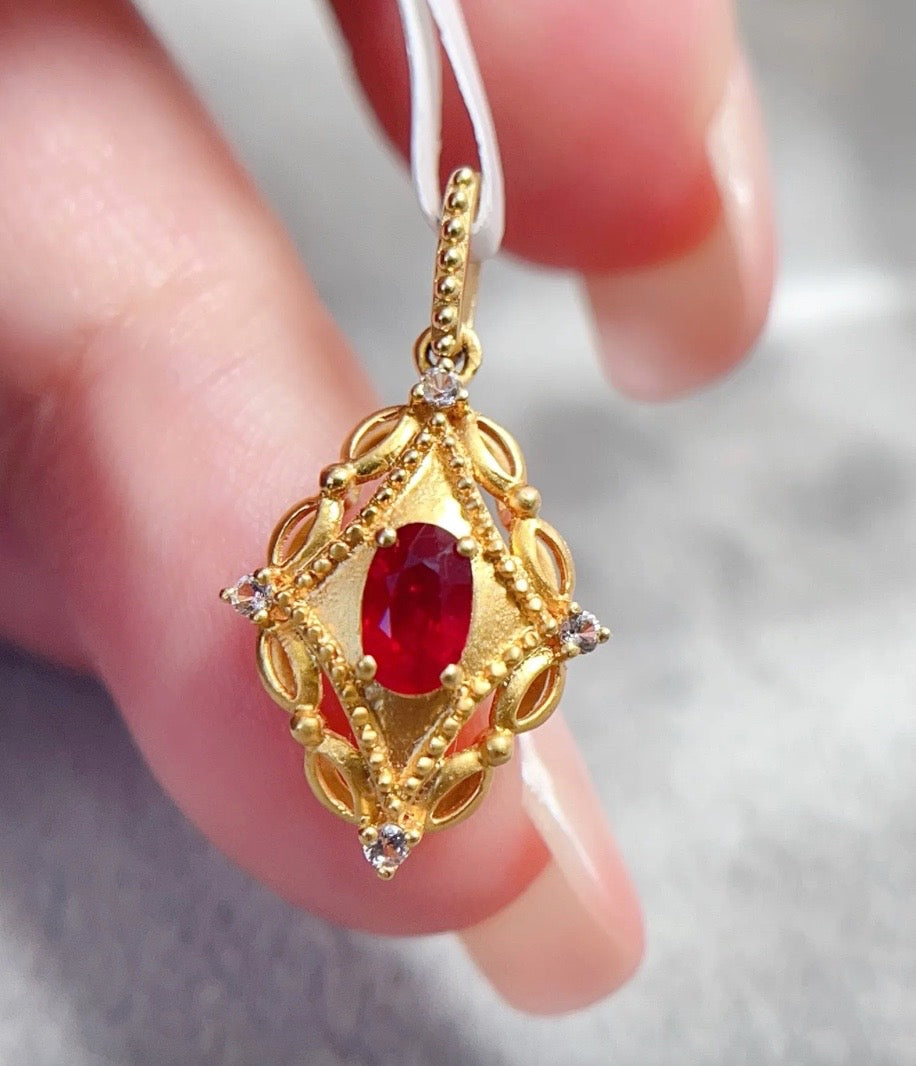 0.30Ct Ruby and Diamond Pendant Necklace Solid 18K Yellow Gold, Ruby and Diamond Pendant Necklace Solid 18K Yellow Gold, Ruby & Diamond Necklace, Ruby and Diamond Necklace, Ruby Pendant Necklace, Natural Ruby Necklace, Genuine Ruby, Burma Ruby, Natural Ruby, Pigeon Blood Ruby, Authentic Ruby Pendant Necklace, Authentic Ruby Necklace, Natural Ruby Necklace, Women's Ruby Necklace, 18k Yellow Ruby Necklace, July Birthstone Ruby, July Birthstone Ruby Necklace, Anniversary Gift Ruby, Gift For Wife Ruby