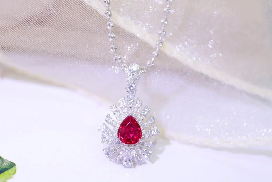 0.55Ct Ruby and Diamond Pendant Necklace Solid 18K White Gold, Ruby and Diamond Pendant Necklace 18K White Gold, Ruby and Diamond Pendant Necklace, 18K White Gold, Ruby & Diamond Necklace, Ruby and Diamond Necklace, Ruby Pendant Necklace, Natural Ruby Necklace, Genuine Ruby, Burma Ruby, Natural Ruby, Pigeon Blood Ruby, Authentic Ruby Pendant Necklace, Authentic Ruby Necklace, Natural Ruby Necklace, Women's Ruby Necklace, 18k Gold Ruby Necklace, July Birthstone Ruby, July Birthstone Ruby Necklace