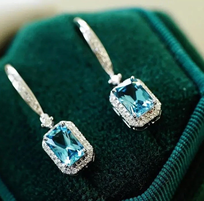 1.3Ct Natural Aquamarine & Diamond Drop Dangle Earrings 18k White Gold, Bright Blue Aquamarine & Diamond Earrings, 18k White Gold, Aquamarine, Aquamarine Earrings, Aquamarine Earrings, Oval Cut Aquamarine Earrings, Bright Blue Aquamarine Earrings, Bright Blue Aquamarine, Natural Aquamarine, 18k White Gold, White Gold Aquamarine Earrings, Aquamarine and Diamond Earrings, Aquamarine & Diamond Earrings, Aquamarine Diamond Earrings, Aquamarine Earrings For Women, Women's Aquamarine Earrings, Aquamarine 