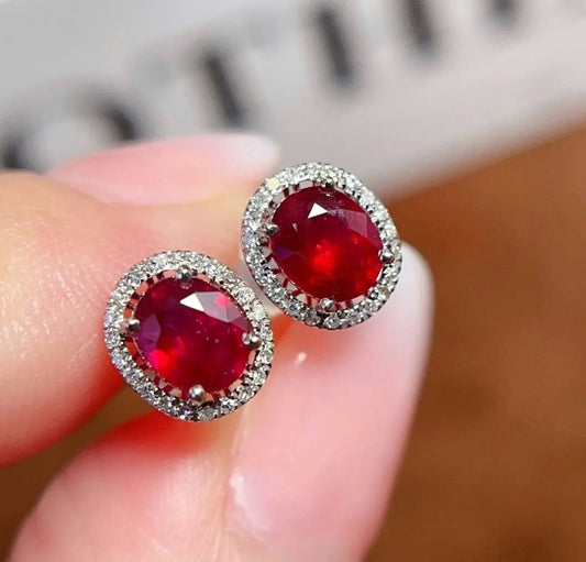 High Quality Natural Ruby Stud Earrings, Ruby Stud Earrings with Diamond, Ruby & Diamond Earrings, Natural Ruby and Diamond Earrings, 18k Gold Ruby Earrings, Solid White Gold Ruby Earrings, Natural Ruby Earrings 18k Gold, Ruby and Diamond Stud Earrings, Anniversary Gift Ruby Jewelry, Natural Ruby Jewelry, Ruby and Diamond Jewelry, 18k Gold Ruby Earrings, 18k White Gold Ruby Earrings, Natural Ruby & Diamond