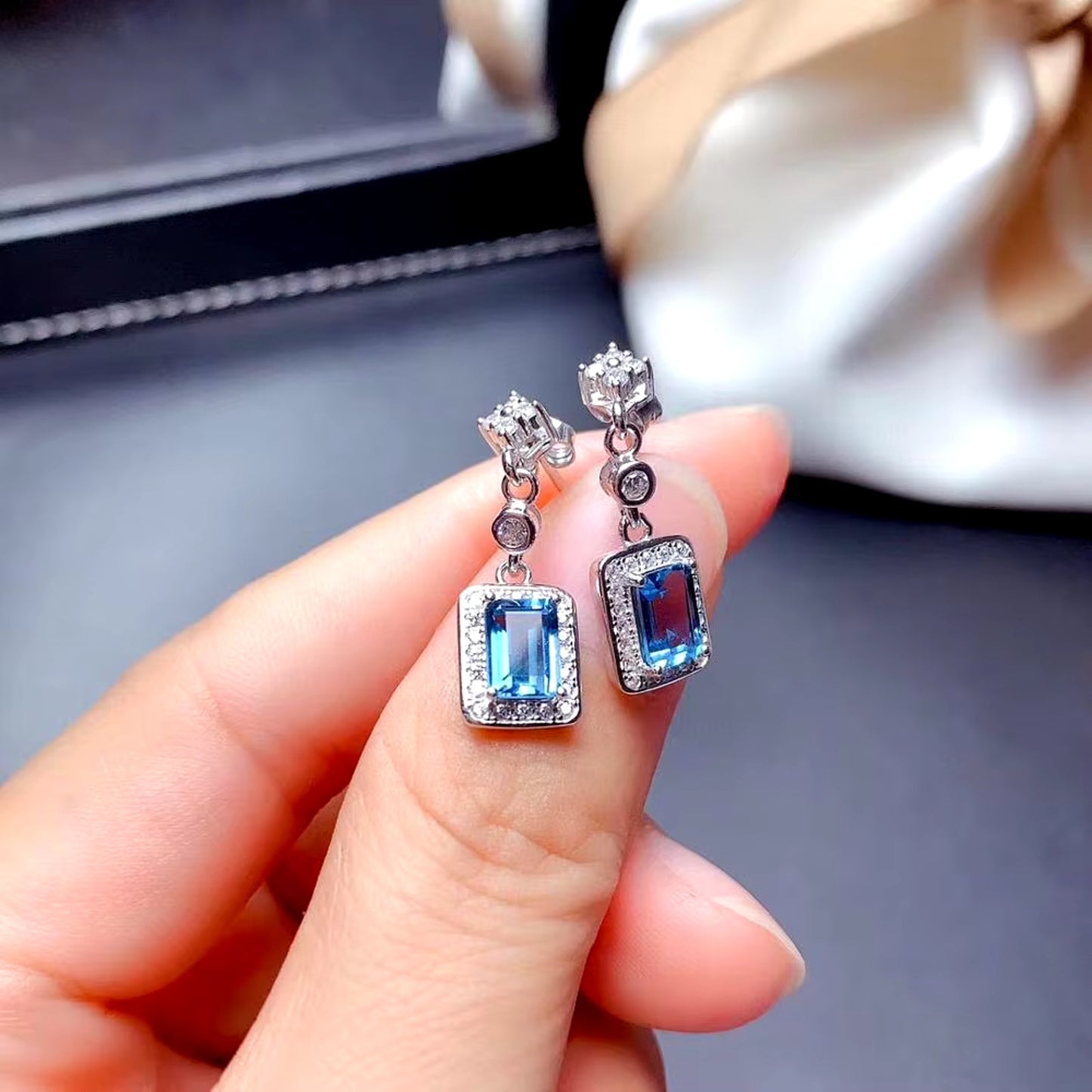 London Blue Topaz Emerald Cut Dangle Earrings, London Blue Topaz Jewelry, London Blue Topaz Cluster Stud Earrings, Women's London Blue Topaz Earrings, London Blue Topaz Jewelry, Natural London Blue Topaz Gemstone Jewelry Set, Women's London Blue Topaz Earrings, London Blue Topaz Ring, London Blue Topaz Stud Earrings, London Blue Topaz Earrings, Women's London Blue Topaz Jewelry, Sterling Silver London Blue Topaz Jewelry, December Birthstone London Blue Topaz, London Blue Topaz Spiritual Meaning