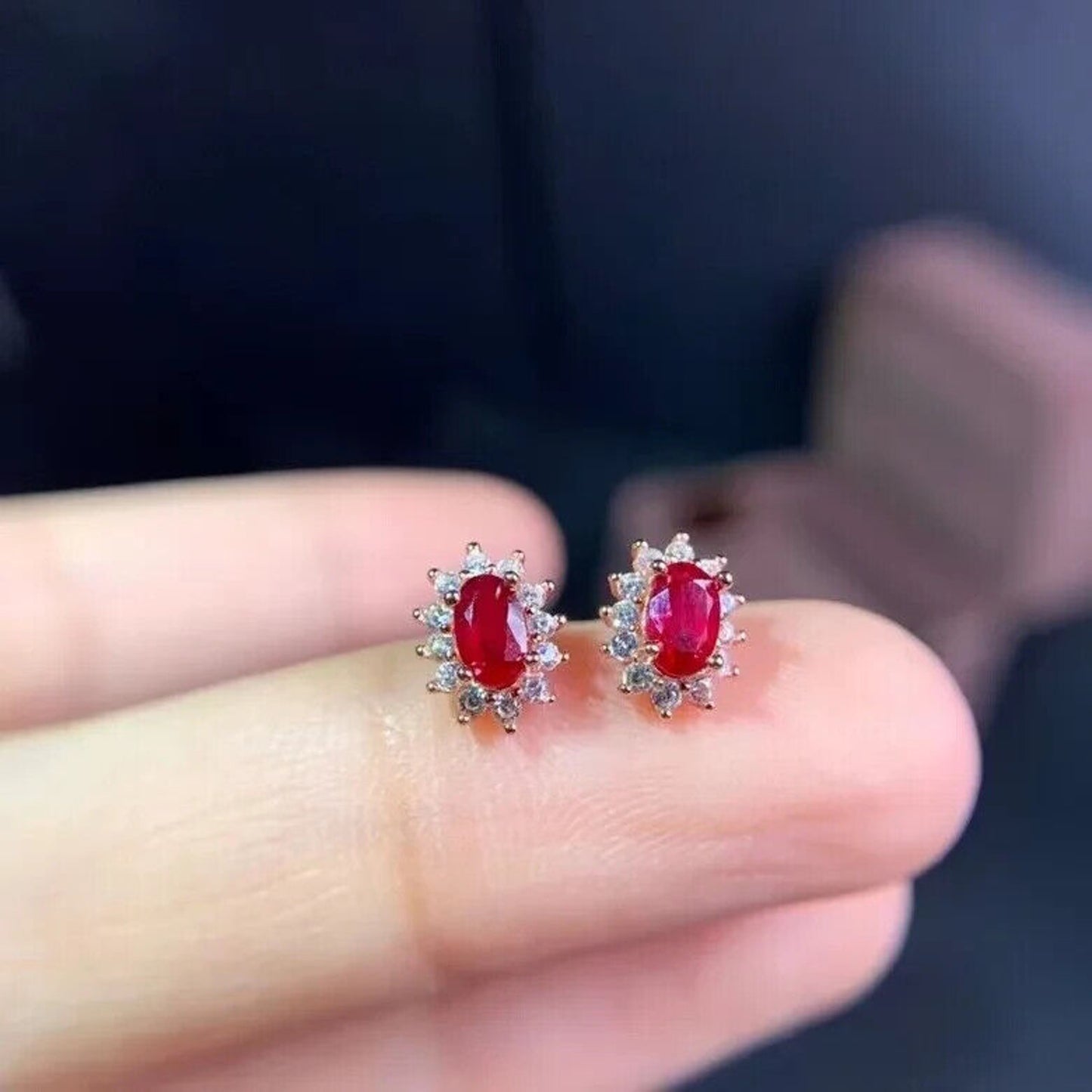 Ruby Earrings, Women's Ruby Earrings, Natural Ruby Earrings, Ruby Jewelry, Sterling Silver Ruby Earrings, Genuine Ruby Earrings, Ruby Stud Earrings, Natural Ruby, Burma Ruby