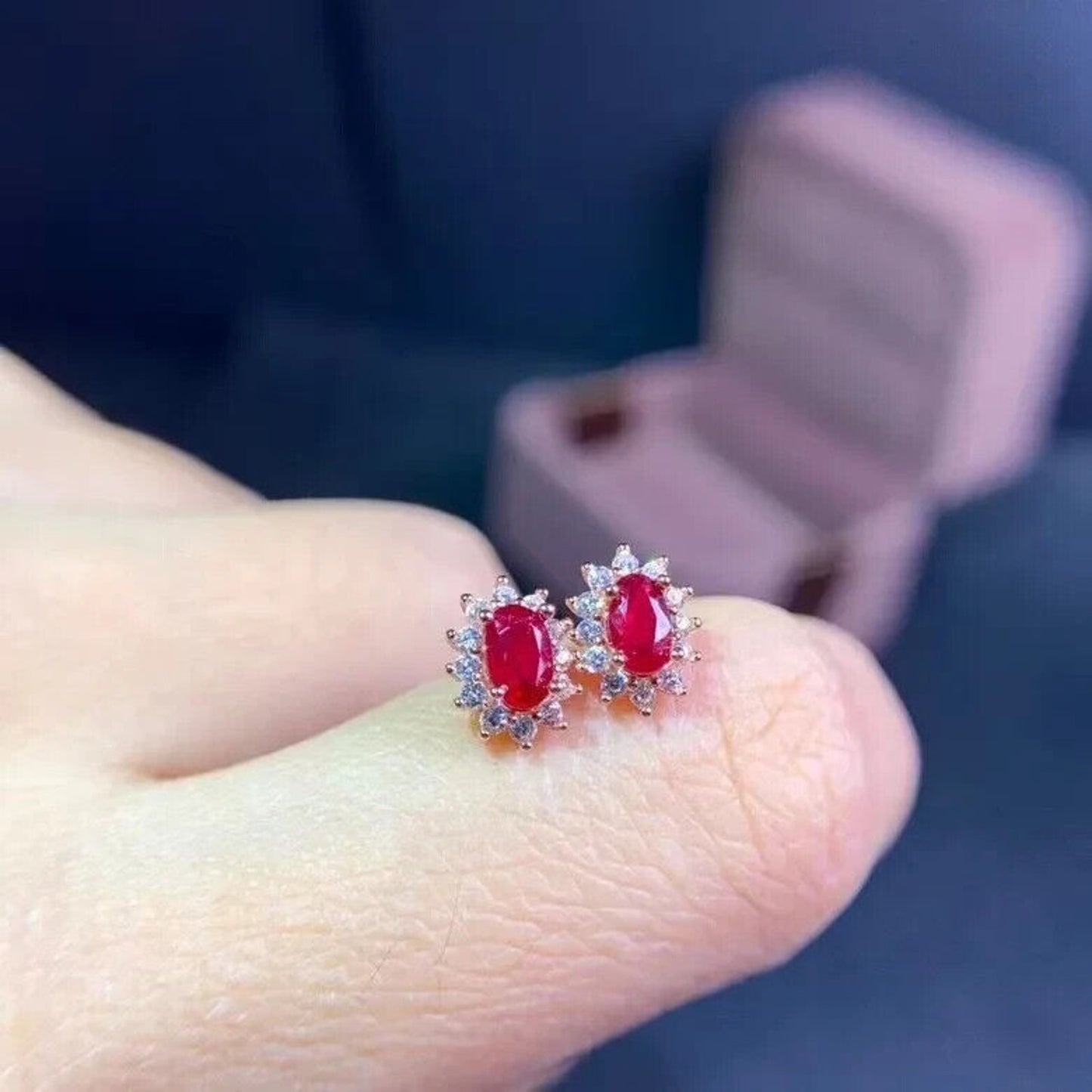 Ruby Earrings, Women's Ruby Earrings, Natural Ruby Earrings, Ruby Jewelry, Sterling Silver Ruby Earrings, Genuine Ruby Earrings, Ruby Stud Earrings, Natural Ruby, Burma Ruby