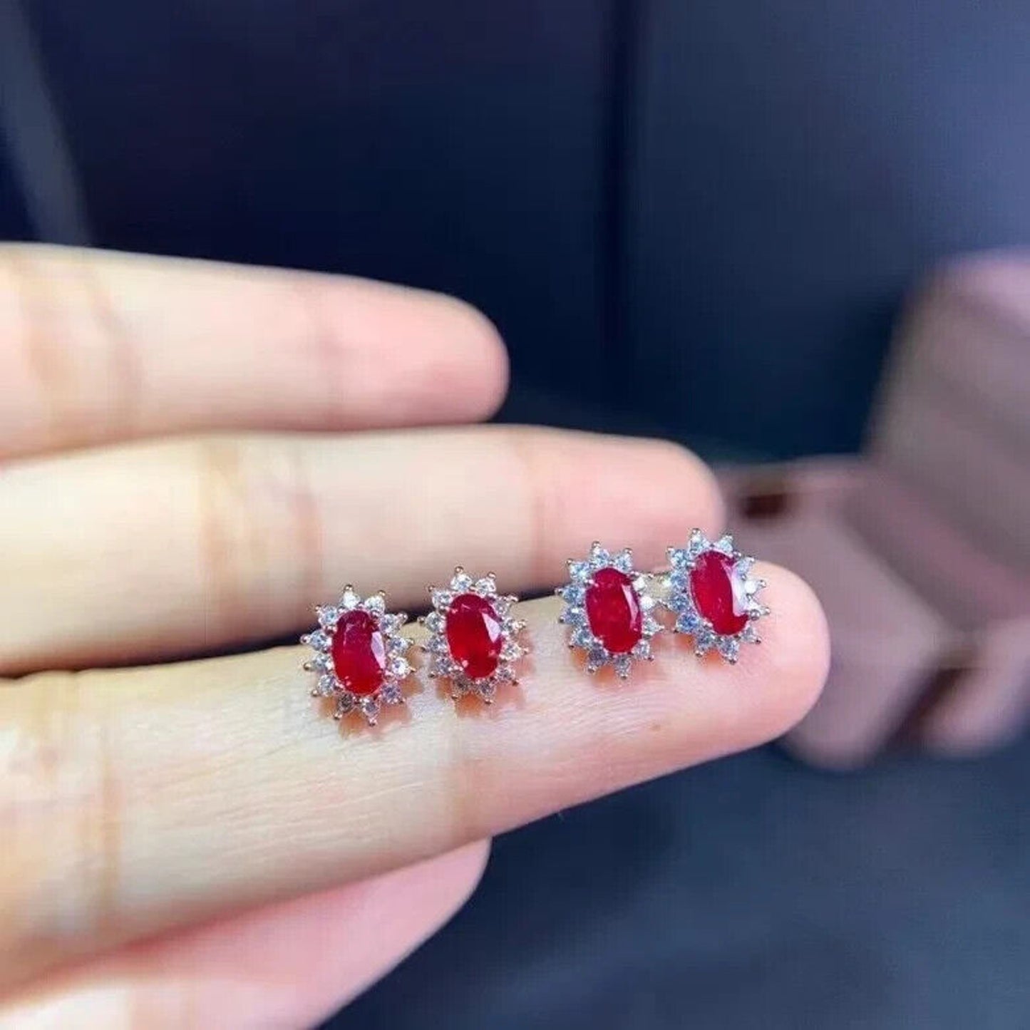 Ruby Earrings, Women's Ruby Earrings, Natural Ruby Earrings, Ruby Jewelry, Sterling Silver Ruby Earrings, Genuine Ruby Earrings, Ruby Stud Earrings, Natural Ruby, Burma Ruby