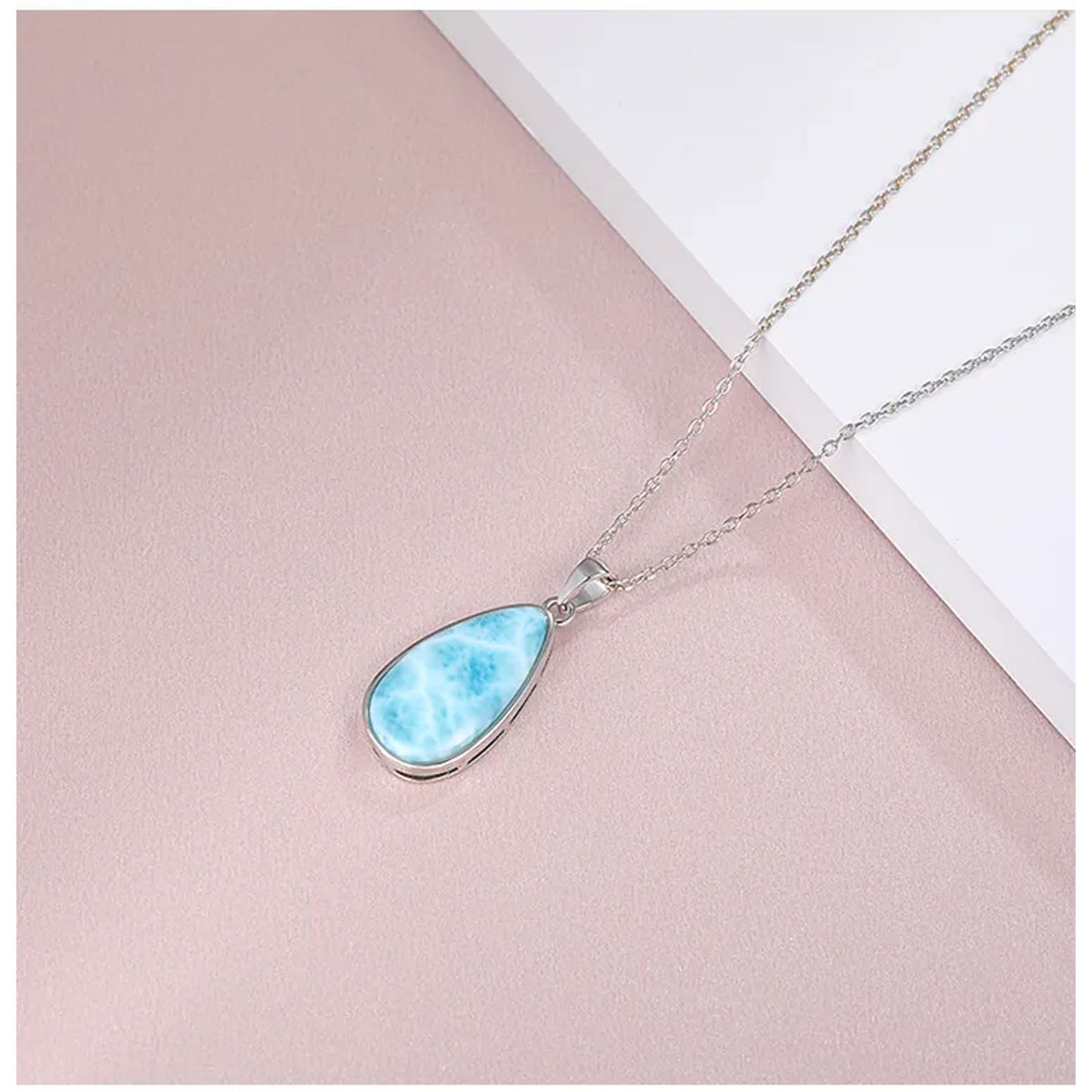 Larimar Necklace, Larimar Gemstone Handmade, Larimar Beautiful Gift Pendant