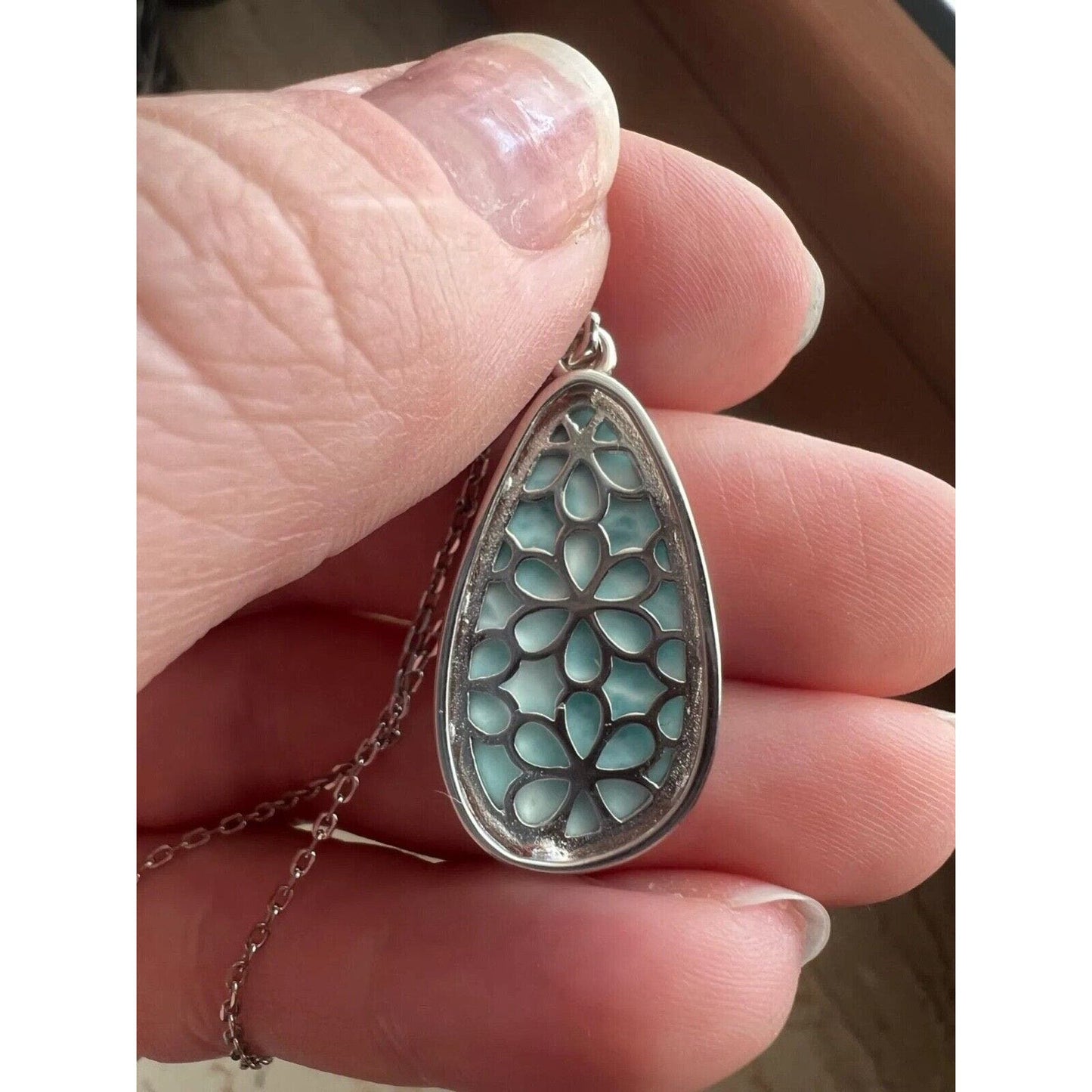 Larimar Necklace, Larimar Gemstone Handmade, Larimar Beautiful Gift Pendant