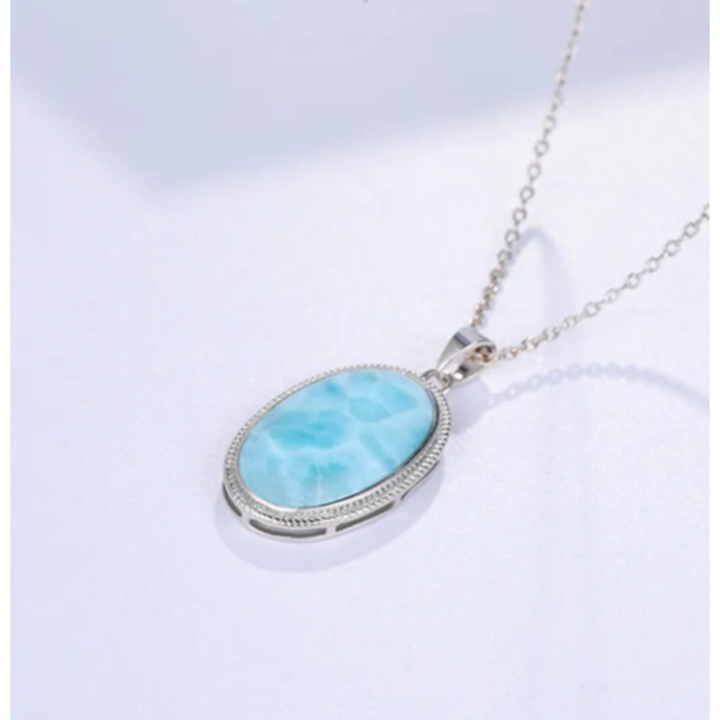 Larimar Necklace, Larimar Gemstone Handmade, Larimar Beautiful Gift Pendant