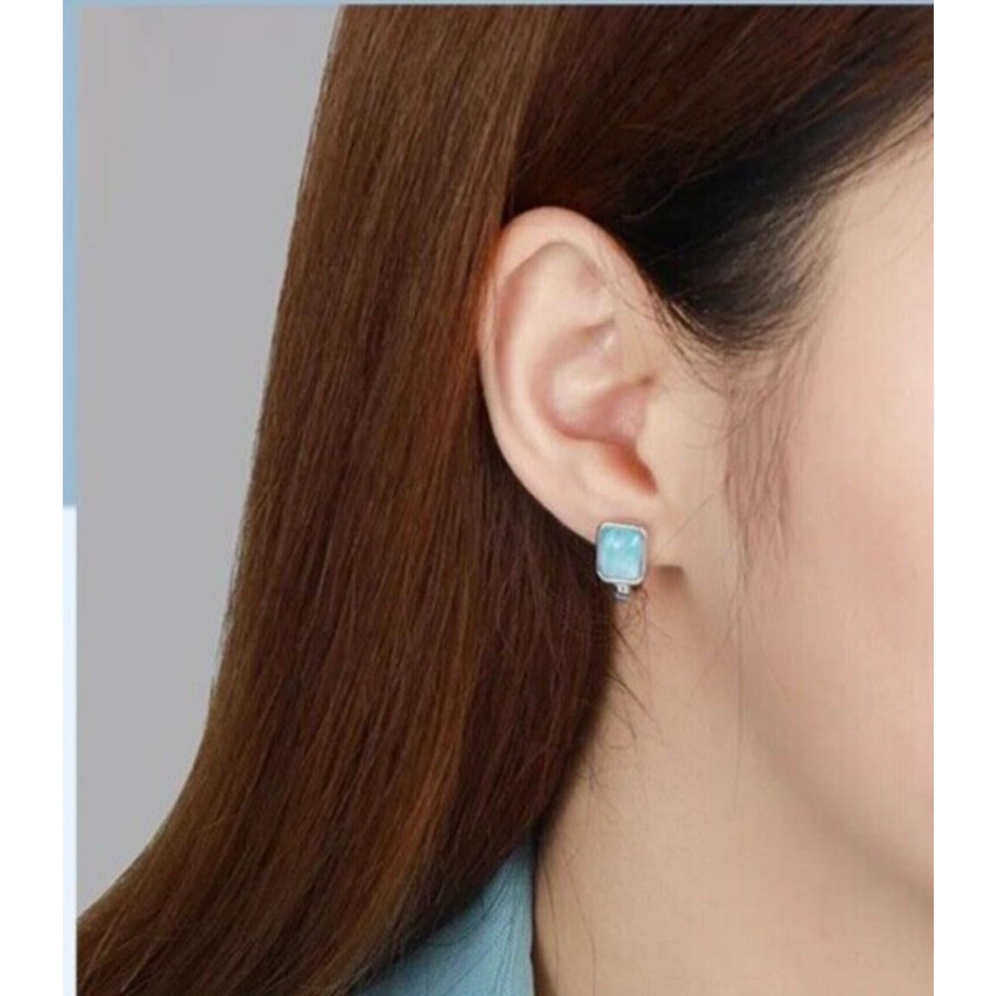 Larimar Earrings, Larimar Gemstone Earrings, Larimar Beautiful Gift Jewelry