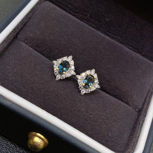 Dainty London Blue Topaz Stud Earrings, Natural London Blue Topaz Earrings, London Blue Topaz Cluster Stud Earrings, Women's London Blue Topaz Earrings, London Blue Topaz Jewelry, Natural London Blue Topaz Gemstone Jewelry Set, Women's London Blue Topaz Earrings, London Blue Topaz Ring, London Blue Topaz Stud Earrings, London Blue Topaz Earrings, Women's London Blue Topaz Jewelry, Sterling Silver London Blue Topaz Jewelry, December Birthstone London Blue Topaz, London Blue Topaz Spiritual Meaning