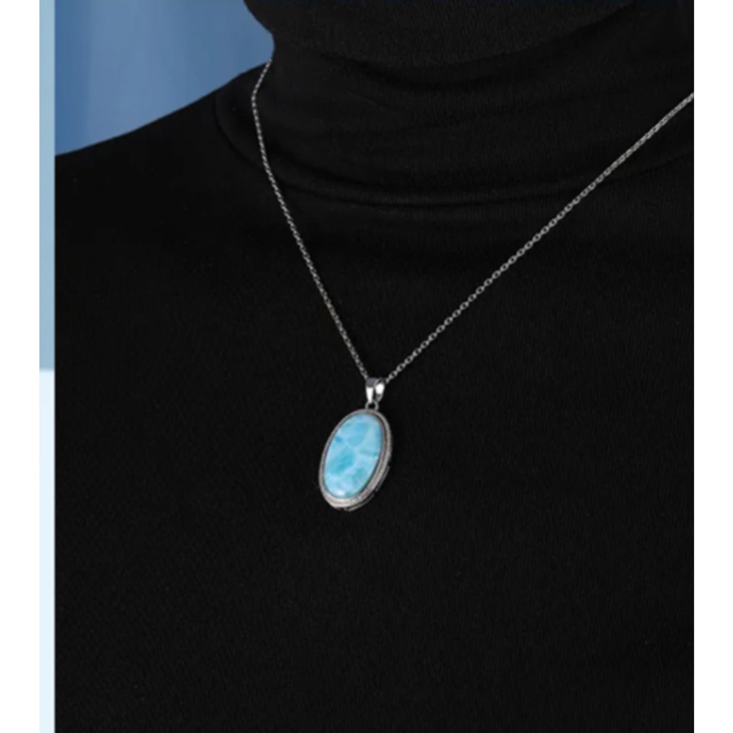 Larimar Necklace, Larimar Gemstone Handmade, Larimar Beautiful Gift Pendant